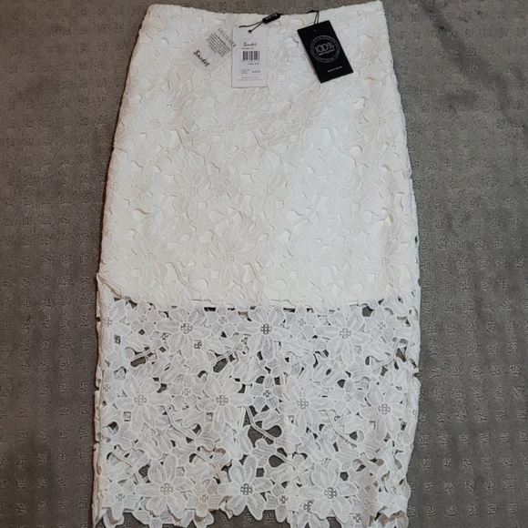 White pencil skirt bardot Clearance